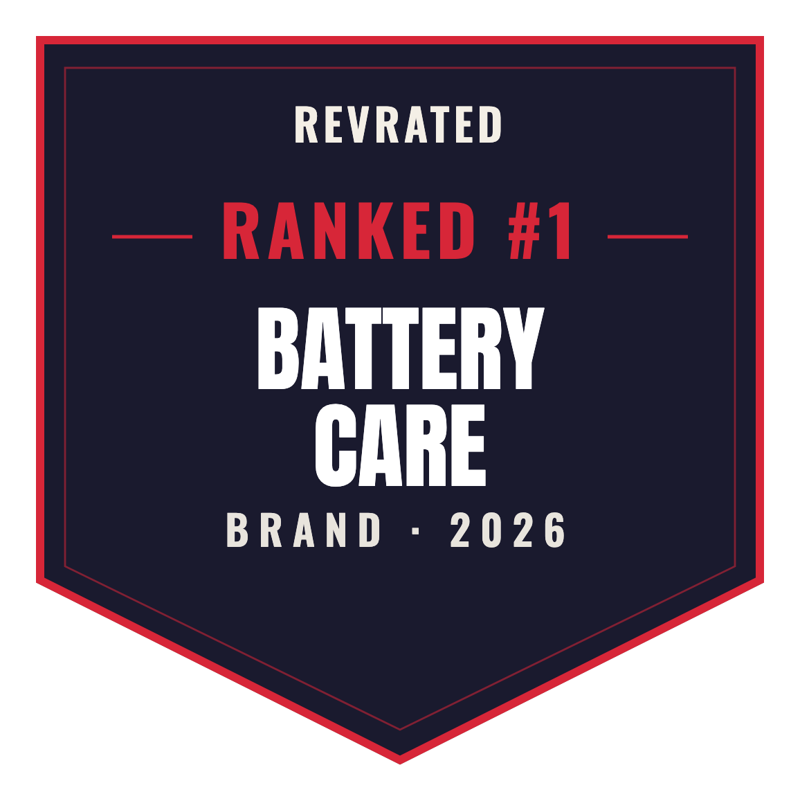 RevRated Top Brand 2026 — Battery Care