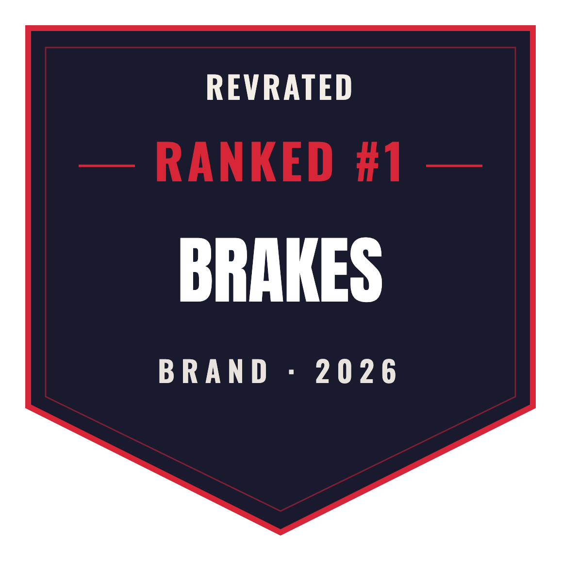 RevRated Top Brand 2026 — Brakes