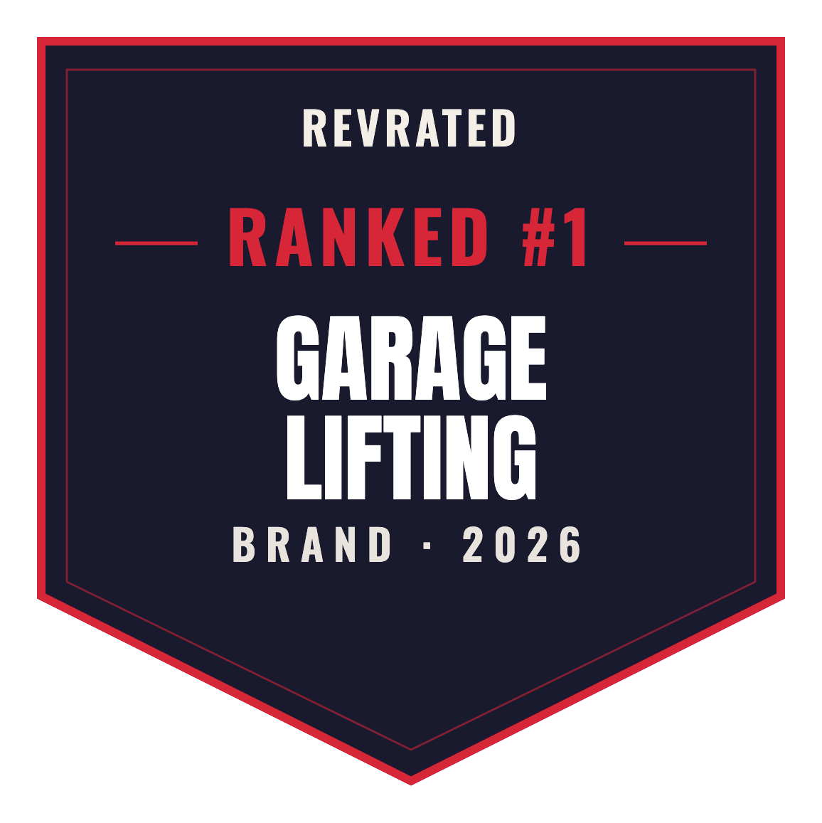 RevRated Top Brand 2026 — Garage Lifting