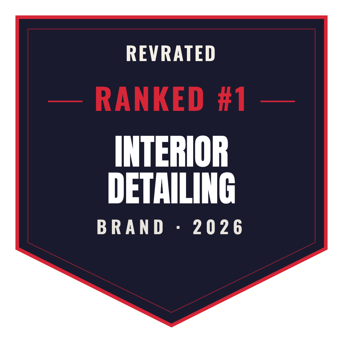RevRated Top Brand 2026 — Interior Detailing